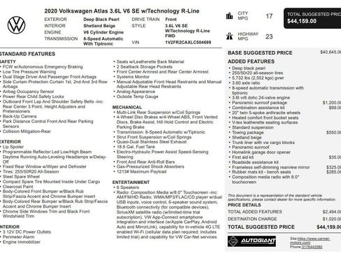 Used 2020 Volkswagen Atlas SE w/ Panoramic Sunroof Package image 3