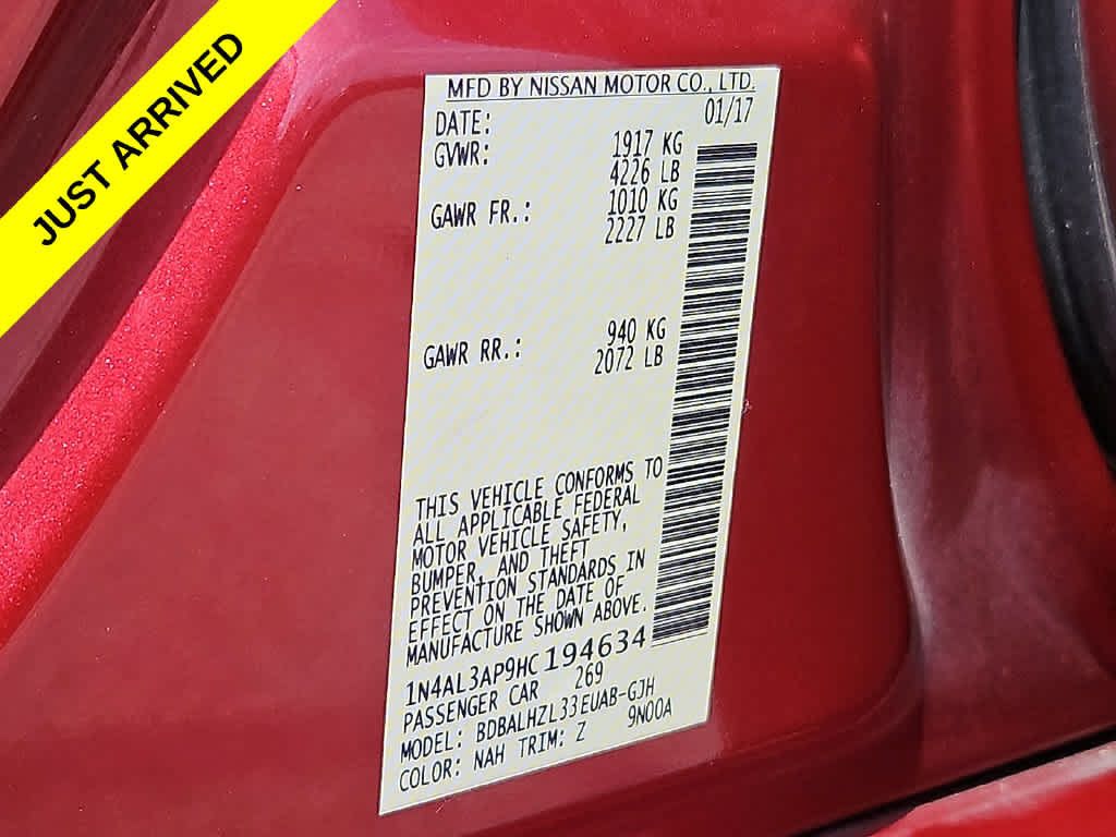Used 2017 Nissan Altima 2.5 SR w/ Midnight Edition Package FWD image 26