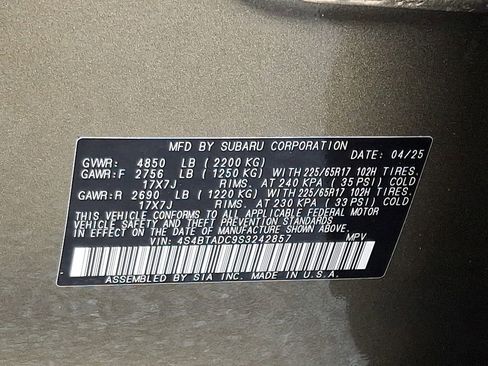 Certified 2025 Subaru Outback Premium image 27