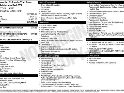 Used 2023 Chevrolet Colorado Trail Boss AWD/4WD image 37