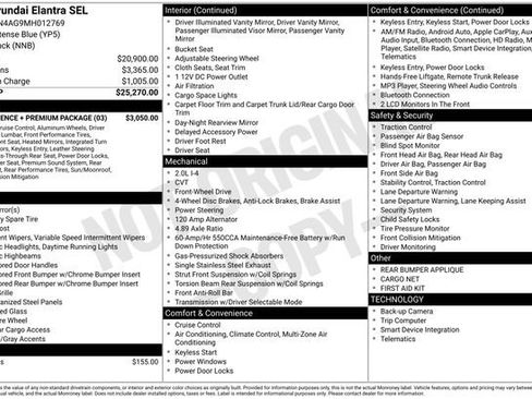 Used 2021 Hyundai Elantra SEL w/ Convenience + Premium Package image 19