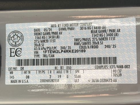 Used 2024 Ford F150 STX w/ STX Black Appearance Package AWD/4WD image 33
