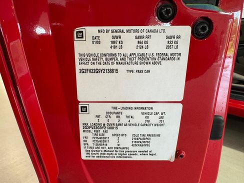 Used 2000 Pontiac Firebird Formula RWD image 45