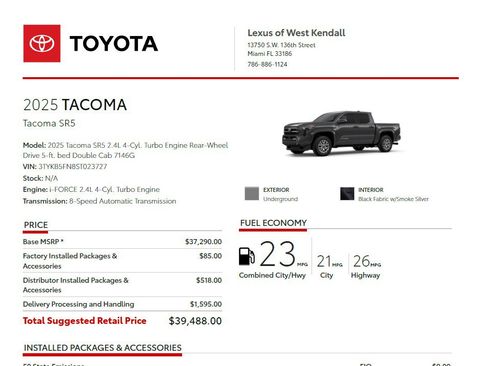 Used 2025 Toyota Tacoma SR5 image 6