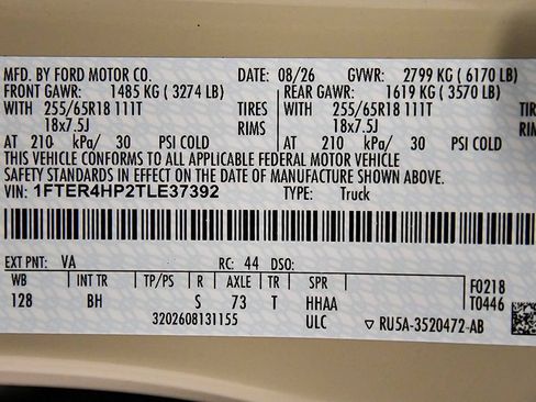 New 2026 Ford Ranger XLT w/ Equipment Group 301A High AWD/4WD image 15