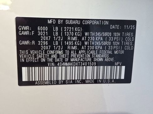 New 2026 Subaru Ascent Touring AWD/4WD image 18