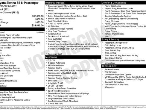 Used 2014 Toyota Sienna SE FWD image 10