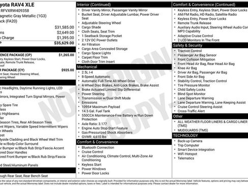 Used 2024 Toyota RAV4 XLE w/ Convenience Package AWD/4WD image 7