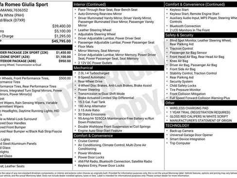 Used 2020 Alfa Romeo Giulia w/ Quick Order Package 22K Sport image 2