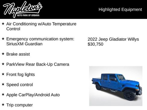 Used 2022 Jeep Gladiator Willys image 5