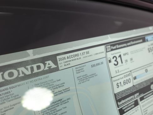 New 2026 Honda Accord SE image 26