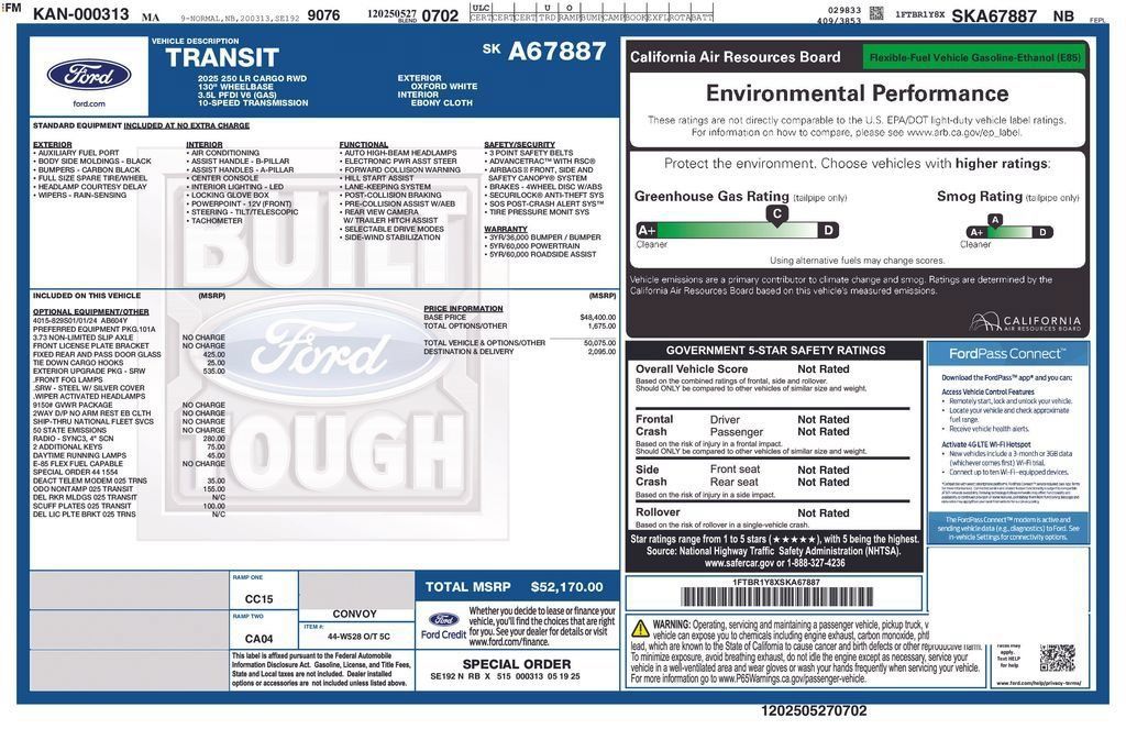Used 2025 Ford Transit 250 Low Roof w/ Exterior Upgrade Package RWD image 24