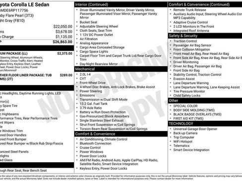 Certified 2024 Toyota Corolla LE w/ LE Premium Package FWD image 58