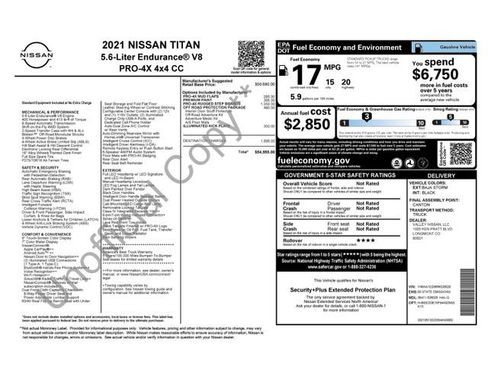 Used 2021 Nissan Titan PRO-4X w/ Off Road Protection Package AWD/4WD image 39