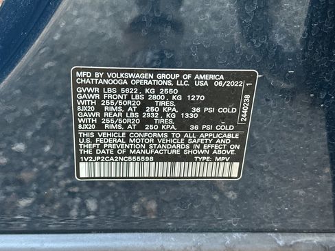 Certified 2022 Volkswagen Atlas SE image 29