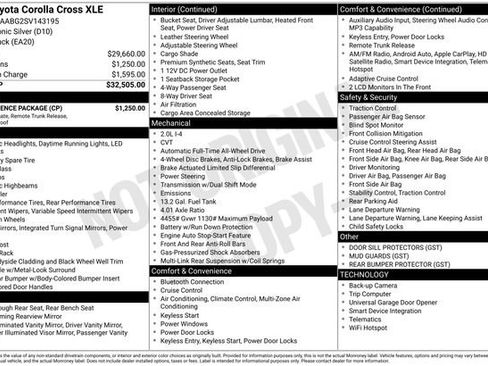 Used 2025 Toyota Corolla Cross XLE w/ Convenience Package AWD/4WD image 7