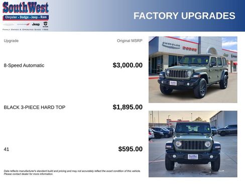 New 2026 Jeep Wrangler Unlimited Sport AWD/4WD image 11