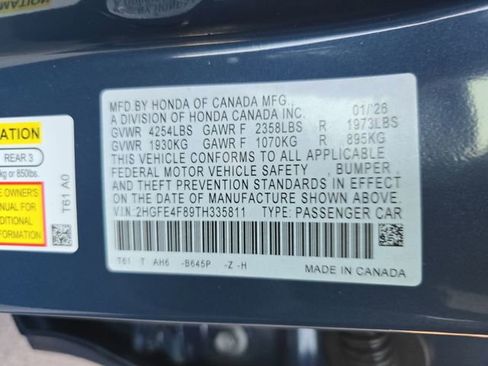 New 2026 Honda Civic Sport image 36