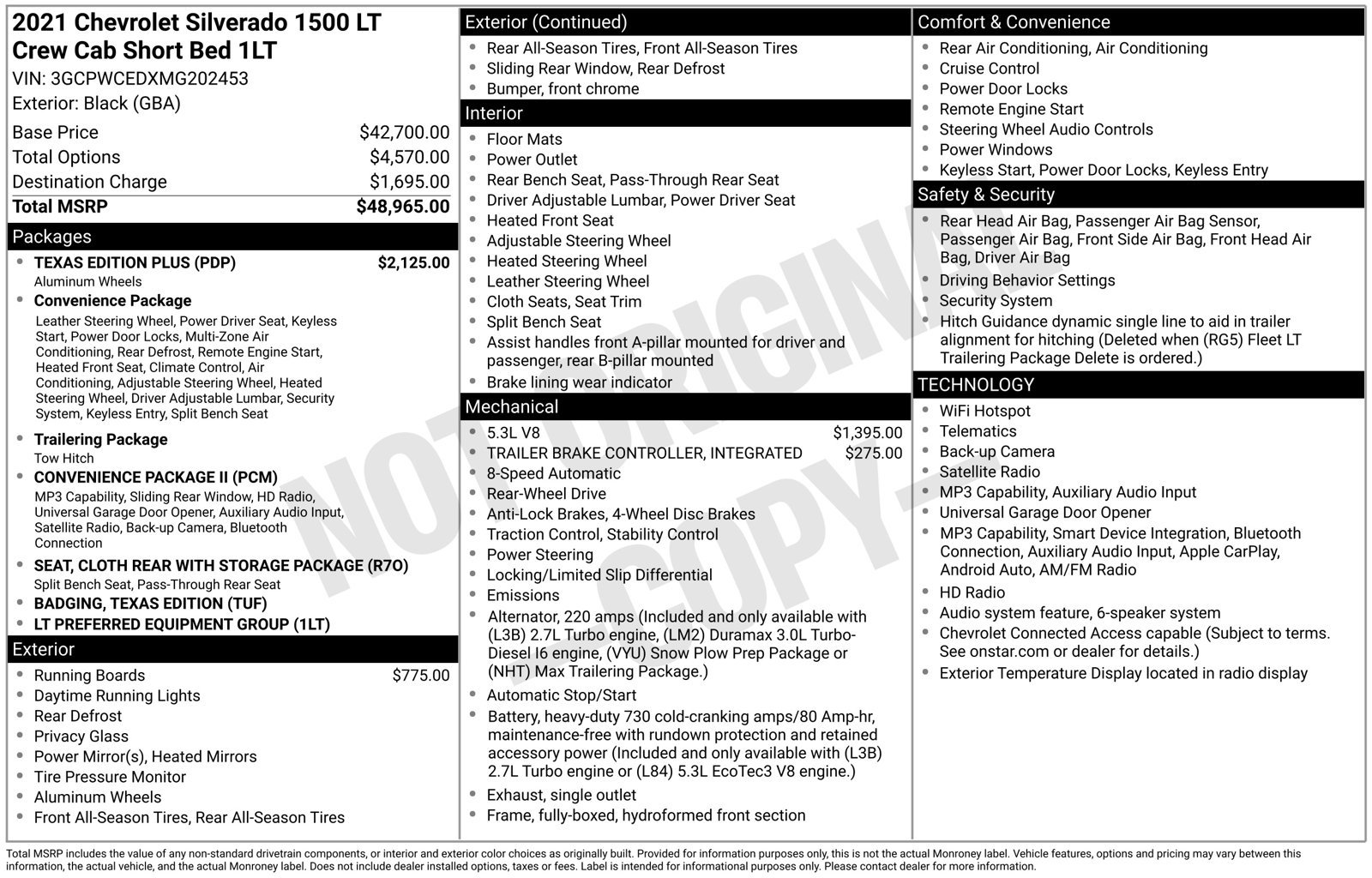 Used 2021 Chevrolet Silverado 1500 LT w/ Texas Edition Plus RWD image 8