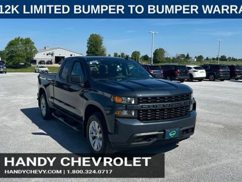 Certified 2021 Chevrolet Silverado 1500 Custom w/ LPO, Dark Essentials Package AWD/4WD image 1