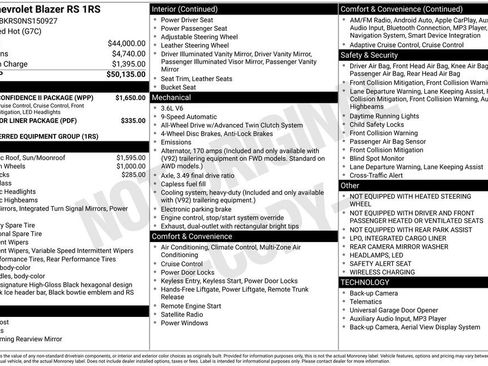 Used 2022 Chevrolet Blazer RS w/ Driver Confidence II Package image 42