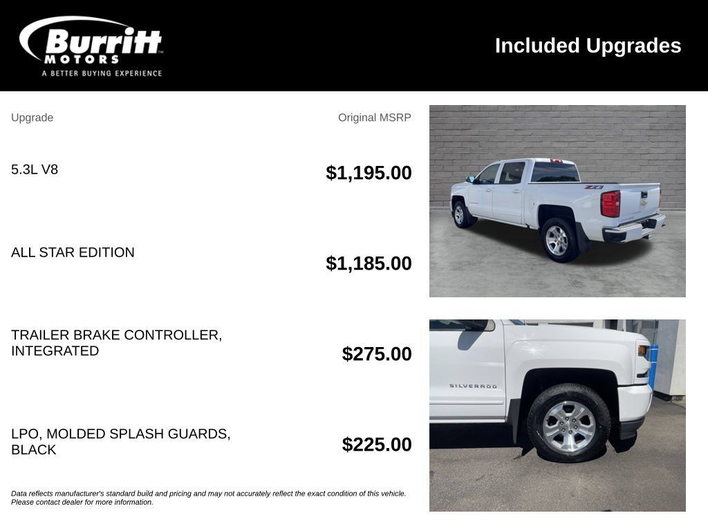 Used 2018 Chevrolet Silverado 1500 LT w/ All Star Edition AWD/4WD image 3