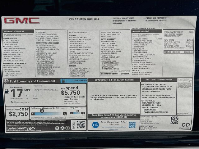 New 2027 GMC Yukon AT4 w/ AT4 Premium Package AWD/4WD image 21