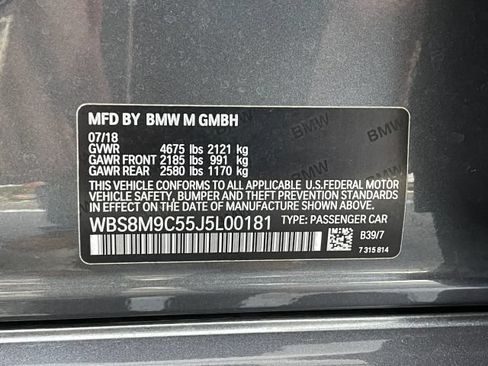 Used 2018 BMW M3 w/ Competition Package RWD image 57