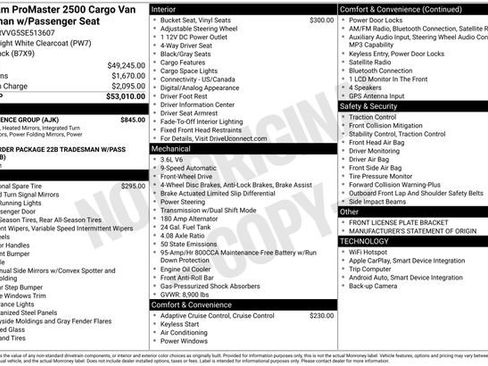 Used 2025 RAM ProMaster 2500 w/ Convenience Group image 1
