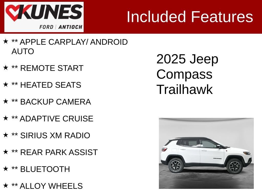 Used 2025 Jeep Compass Trailhawk AWD/4WD image 3