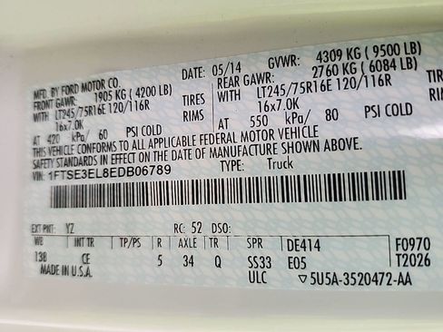 Used 2014 Ford E-350 and Econoline 350 Super Duty w/ Power Group image 8