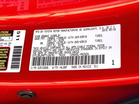 Used 2026 Toyota Tacoma Limited AWD/4WD image 37