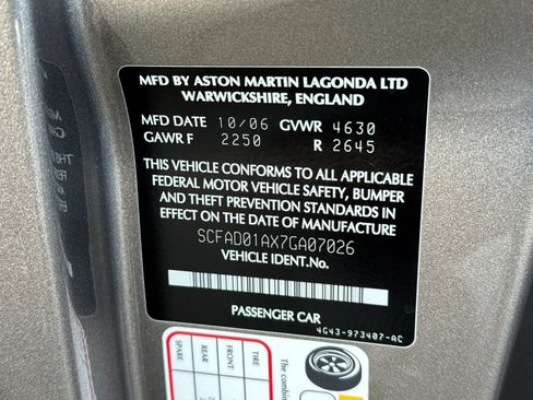 Used 2007 Aston Martin DB9 Coupe RWD image 30