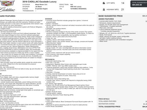 Used 2018 Cadillac Escalade Luxury image 6