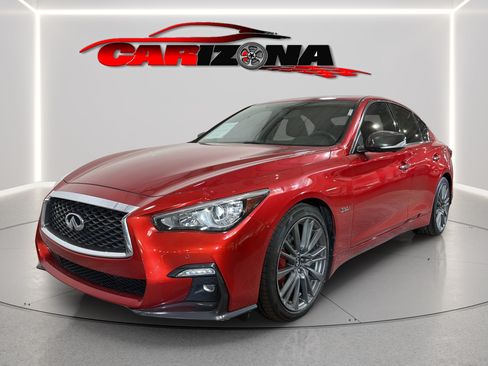 Used 2019 INFINITI Q50 Red Sport 400 w/ Sensory Package RWD image 4
