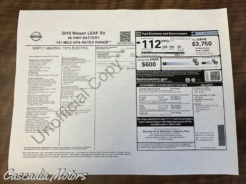 Used 2018 Nissan Leaf SV FWD image 2