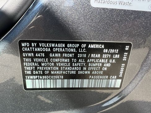 Used 2013 Volkswagen Passat 2.5 SE FWD image 37