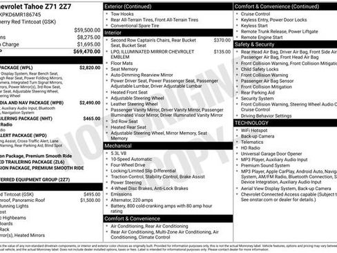 Used 2021 Chevrolet Tahoe Z71 w/ Luxury Package AWD/4WD image 23