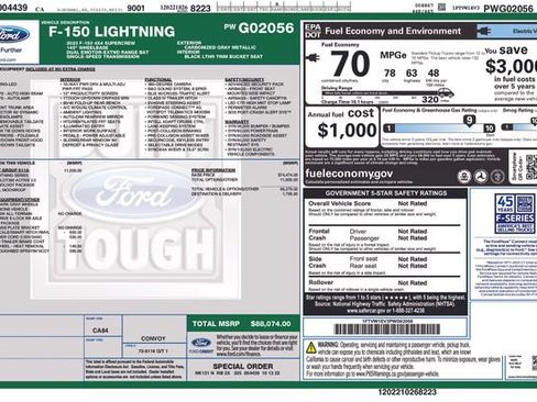 Certified 2023 Ford F150 Lightning Lariat w/ Equipment Group 511A High AWD/4WD image 40