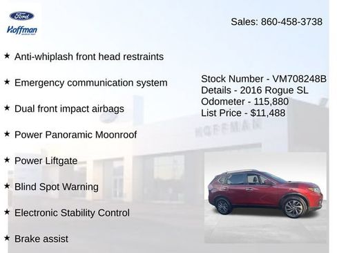 Used 2016 Nissan Rogue SL w/ SL Premium Package AWD/4WD image 25