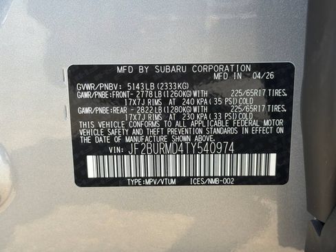 New 2026 Subaru Outback Wilderness AWD/4WD image 31