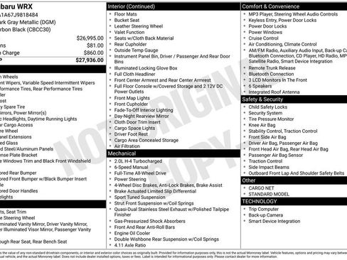 Used 2018 Subaru WRX image 2