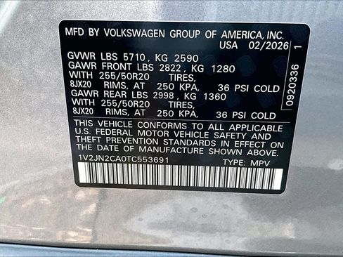 New 2026 Volkswagen Atlas SE FWD image 19