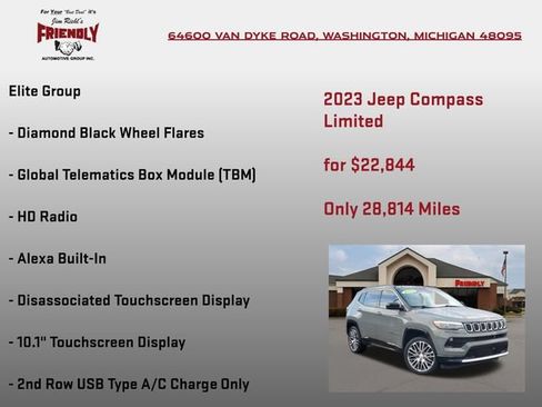 Used 2023 Jeep Compass Limited w/ Elite Group AWD/4WD image 15