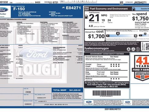 Used 2018 Ford F150 XL w/ Equipment Group 101A Mid AWD/4WD image 2