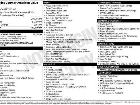 Used 2014 Dodge Journey American Value Package w/ Flexible Seating Group FWD image 8