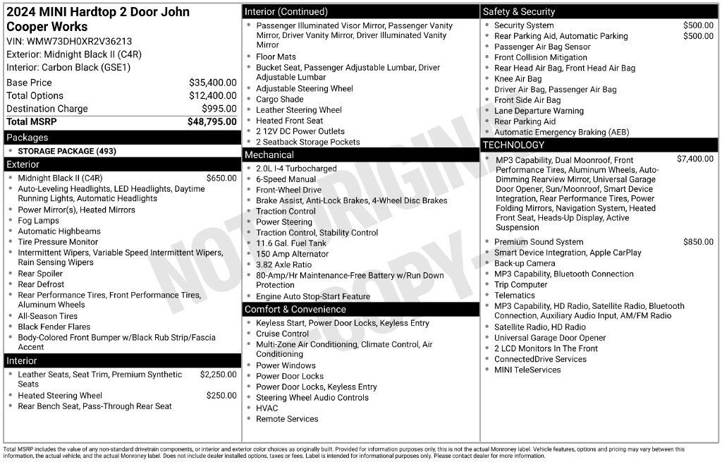 Certified 2024 MINI Cooper John Cooper Works FWD image 13