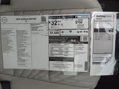 New 2026 Nissan Sentra SL w/ Floor Mat Package FWD image 24