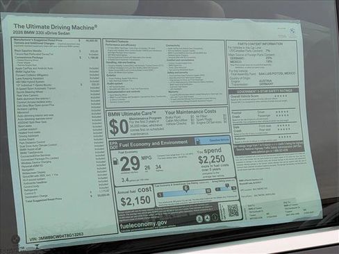 New 2026 BMW 330i xDrive Sedan w/ Convenience Package image 18