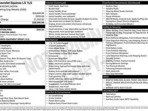 Used 2023 Chevrolet Equinox LS w/ Sport Edition FWD image 7